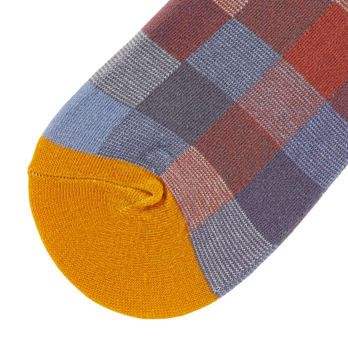 Nova Check Printed Crew Length Socks