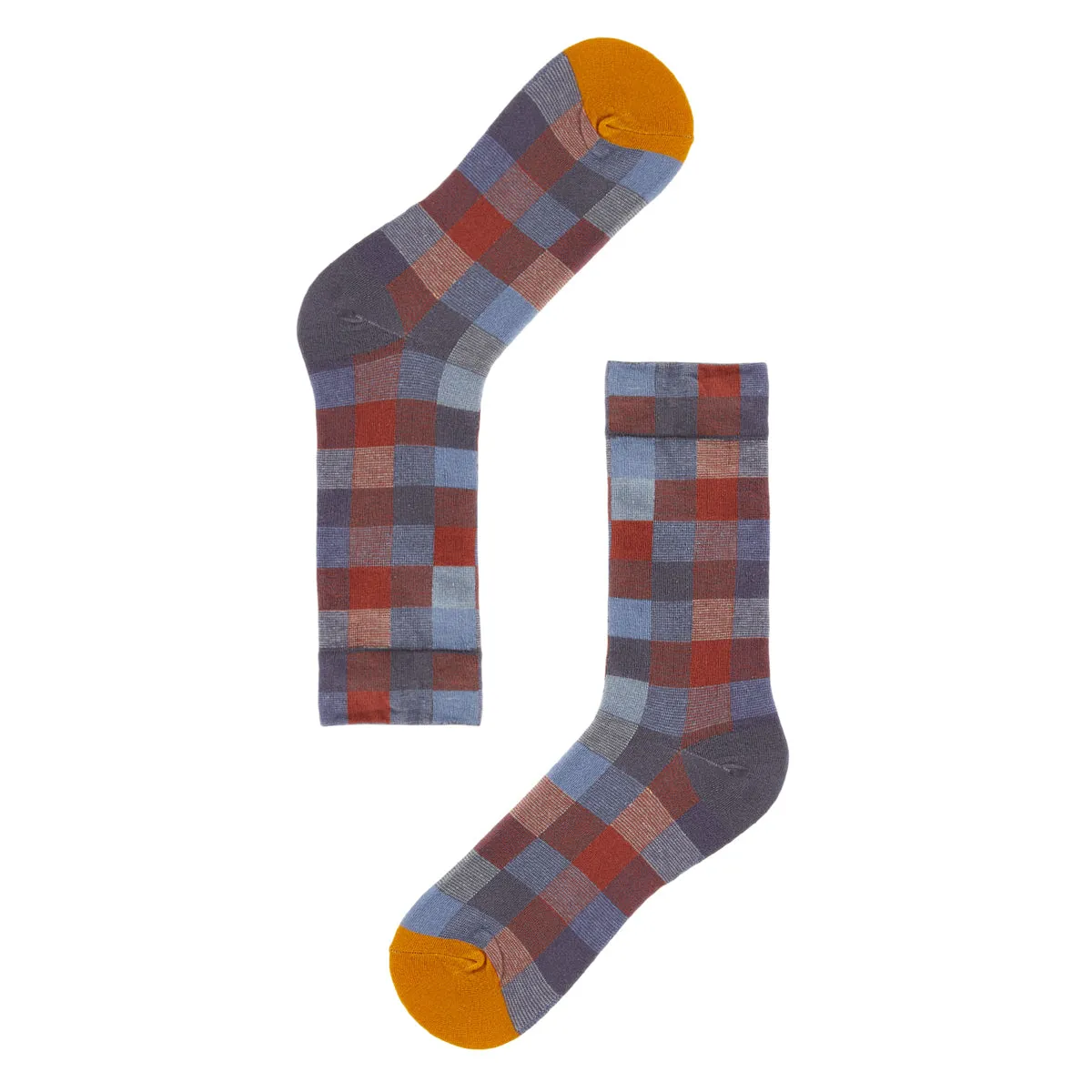 Nova Check Printed Crew Length Socks