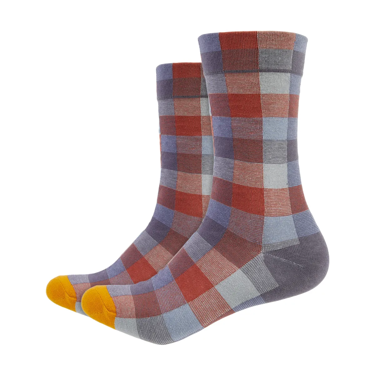 Nova Check Printed Crew Length Socks