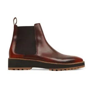 Ostend - Men's Burnished Oxblood Calf Leather Chelsea Boot