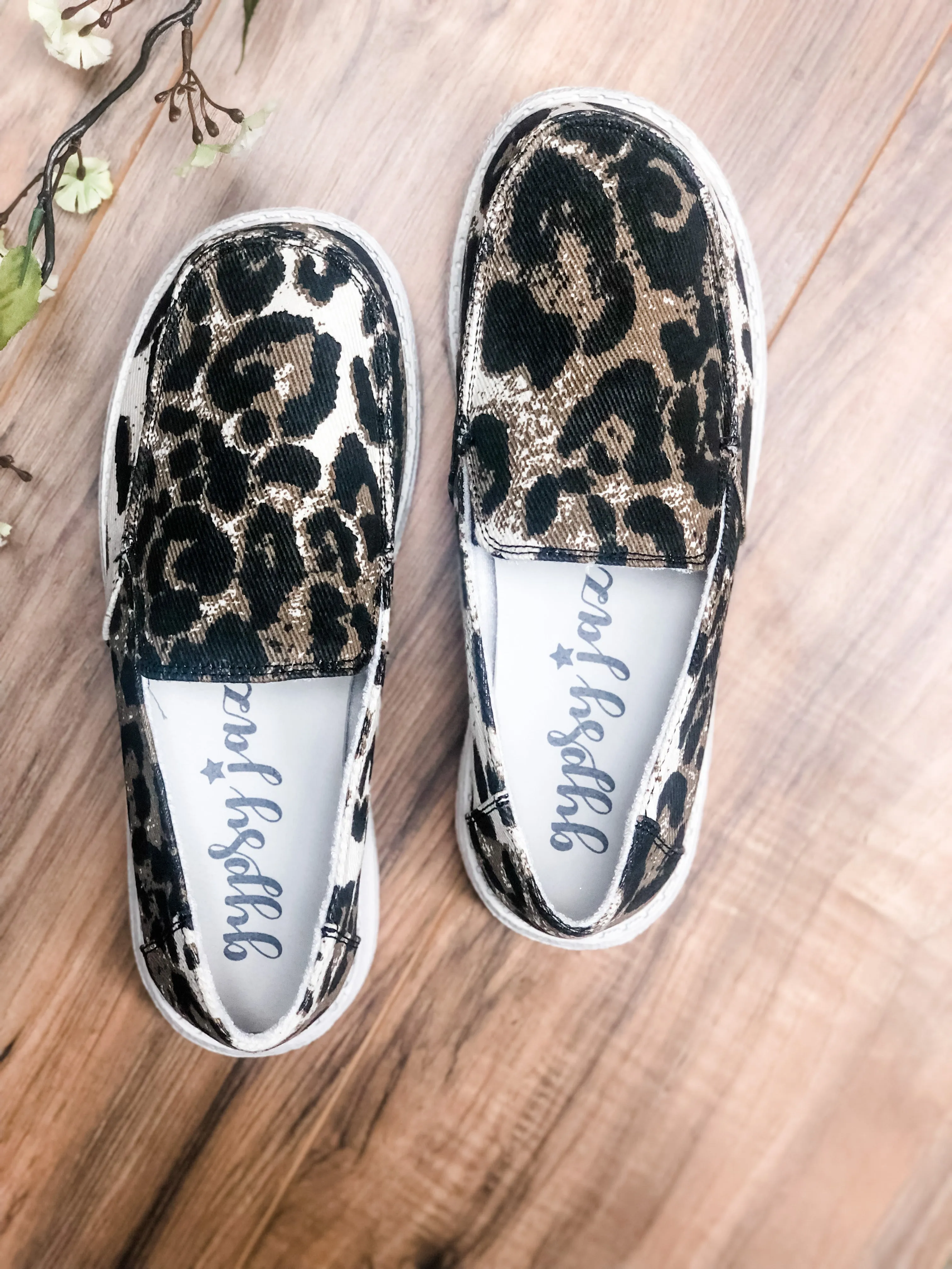 *Outlet* Sami Slip Ons (White & Black Leopard)