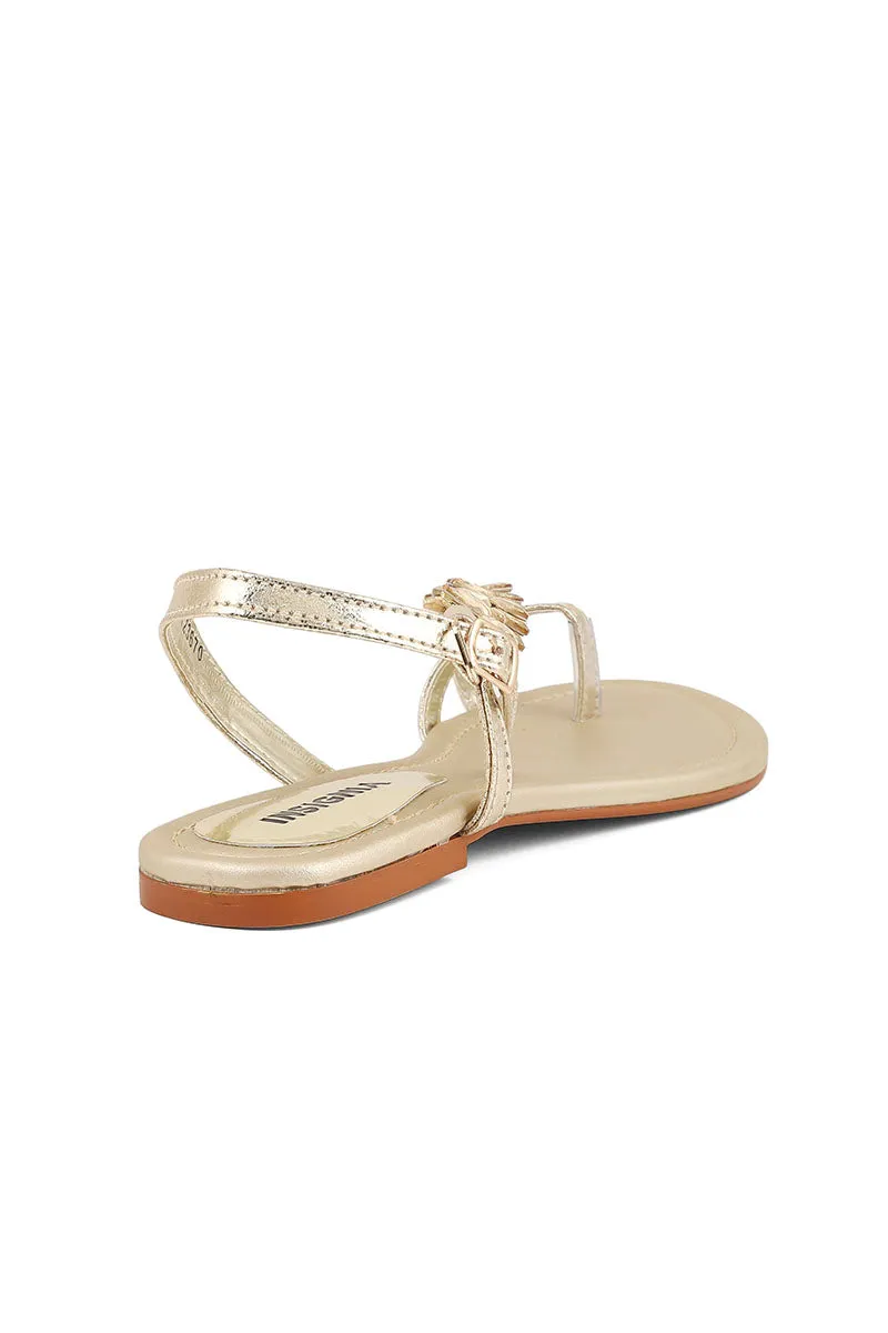 Party Wear Sandal I23670-Golden