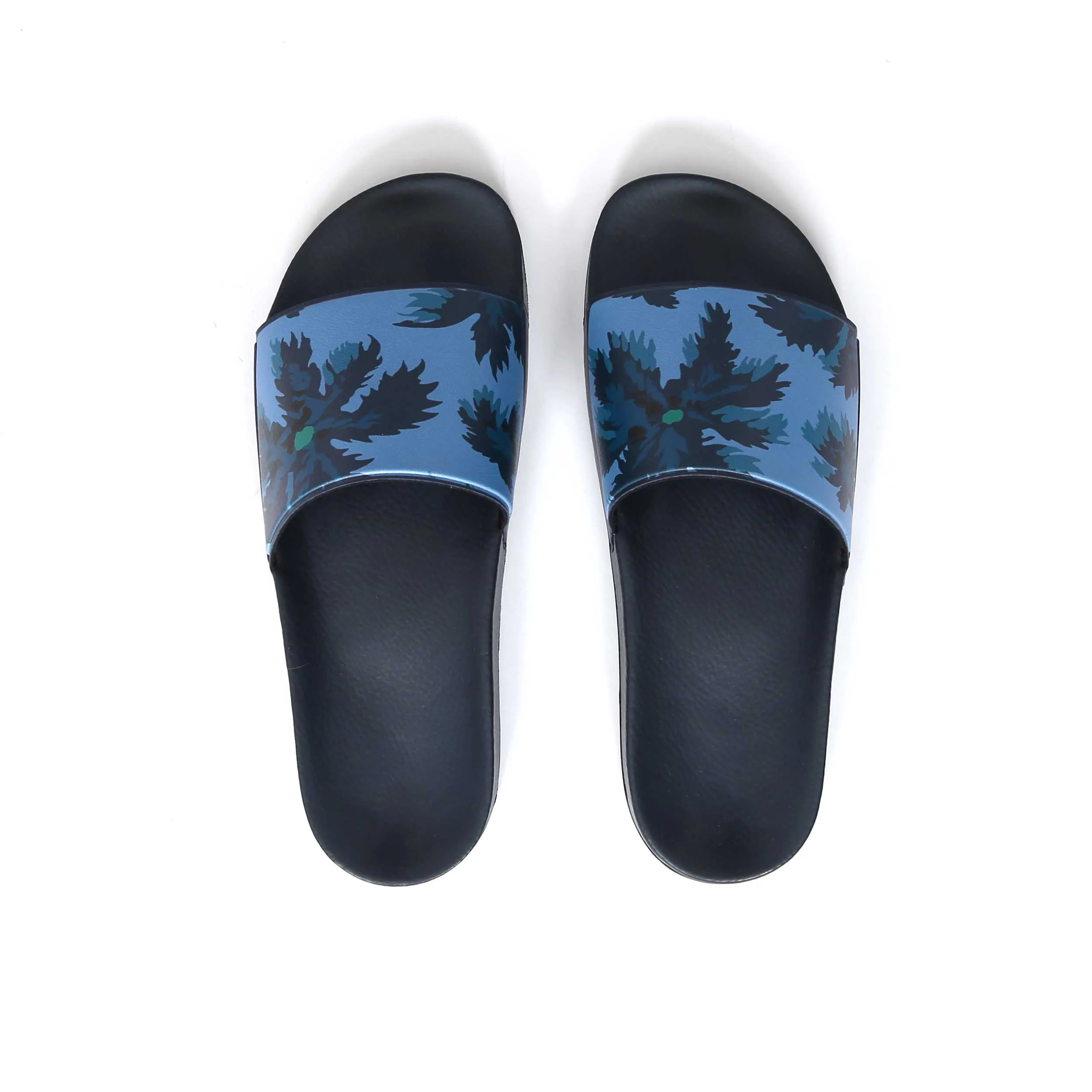 Paul Smith Nyro Floral Print Slide in Navy