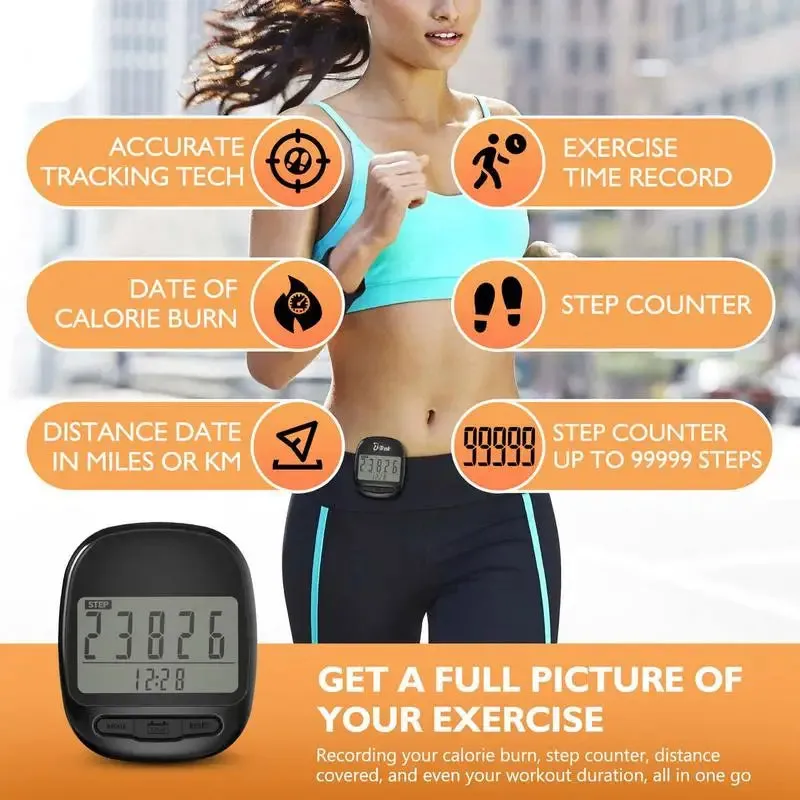 Pedometer For Walking Calorie Counter Simple Pedometer