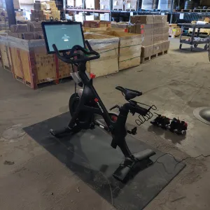 Peloton Upright Exercise Bike with Shoes and Mat