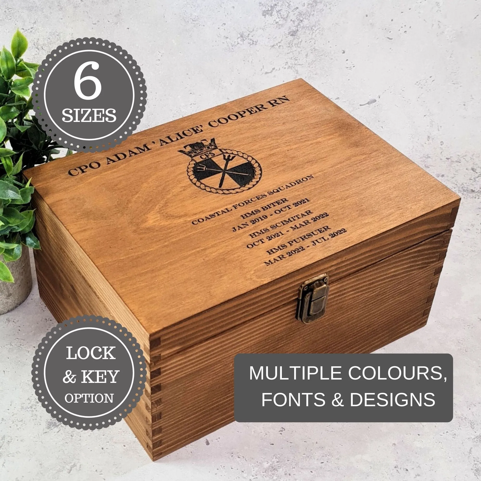 Personalised Medal Memory Box I Storage For Achievements, Certificates, Awards, Badges