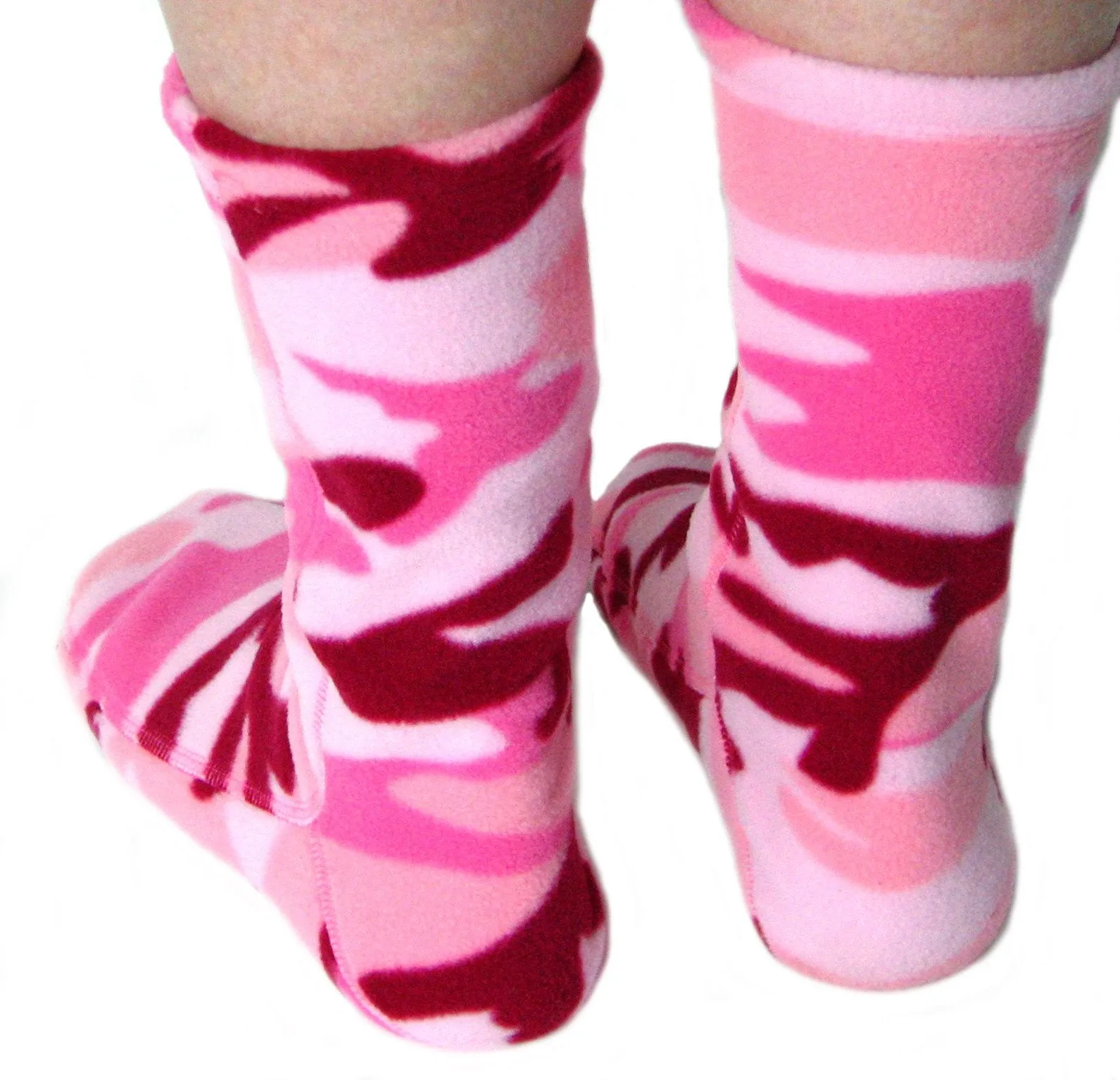 Polar Feet Fleece Socks - Pink Camo