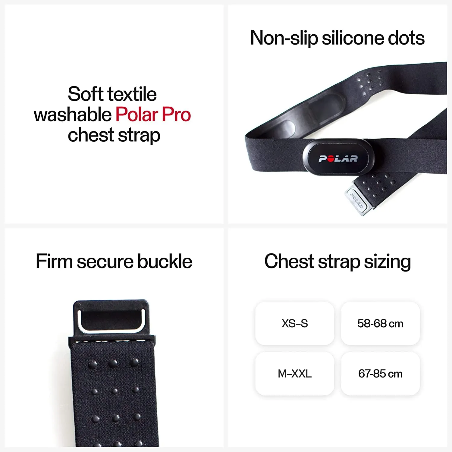 Polar H10 Heart Rate Monitor Chest Strap - ANT   Bluetooth, Waterproof HR Sensor for Men and Women