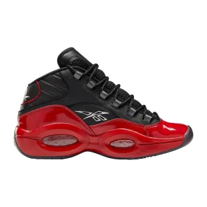 Reebok Kid's Question Mid Street Sleigh Shoes - Black / Vector Red