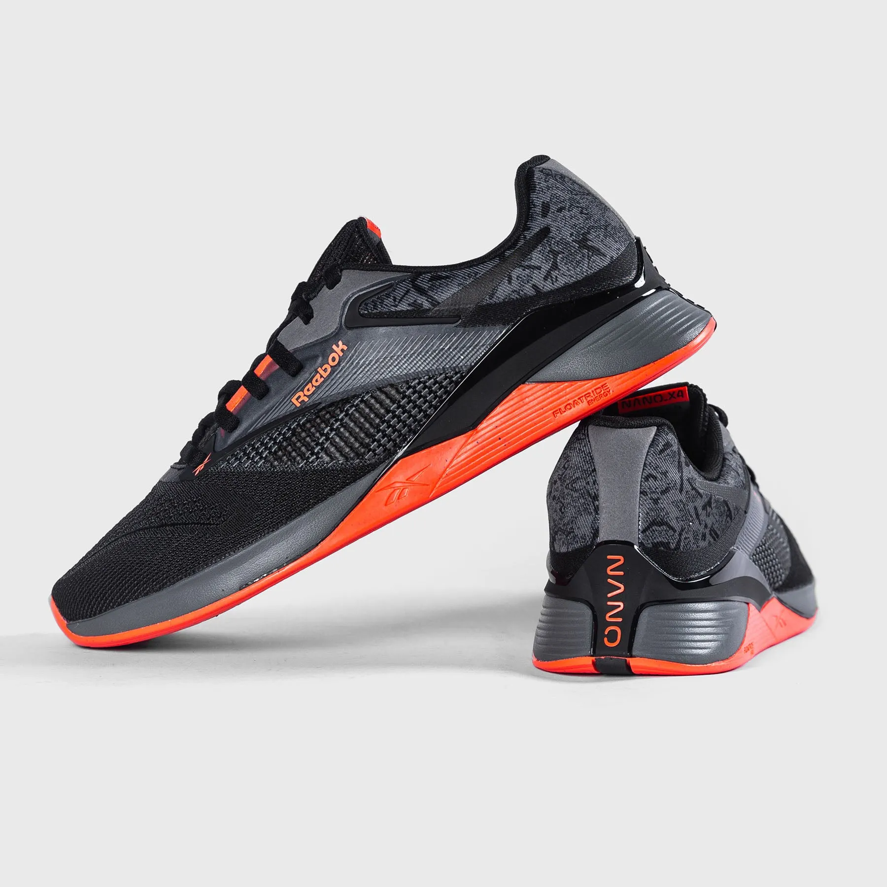 REEBOK - NANO X4 - PURE GREY/BLACK/ORANGE FLARE