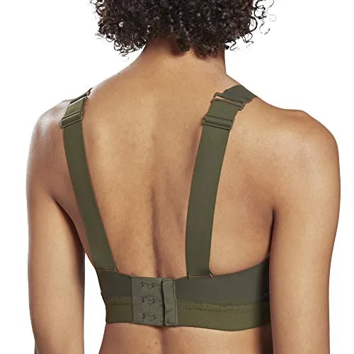 Reebok Women's Standard Puremove  High Impact Sports Bra, Poplar Green, Large E&F