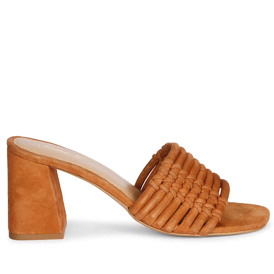 Saint Bethany Cuoio Leather Block Heels