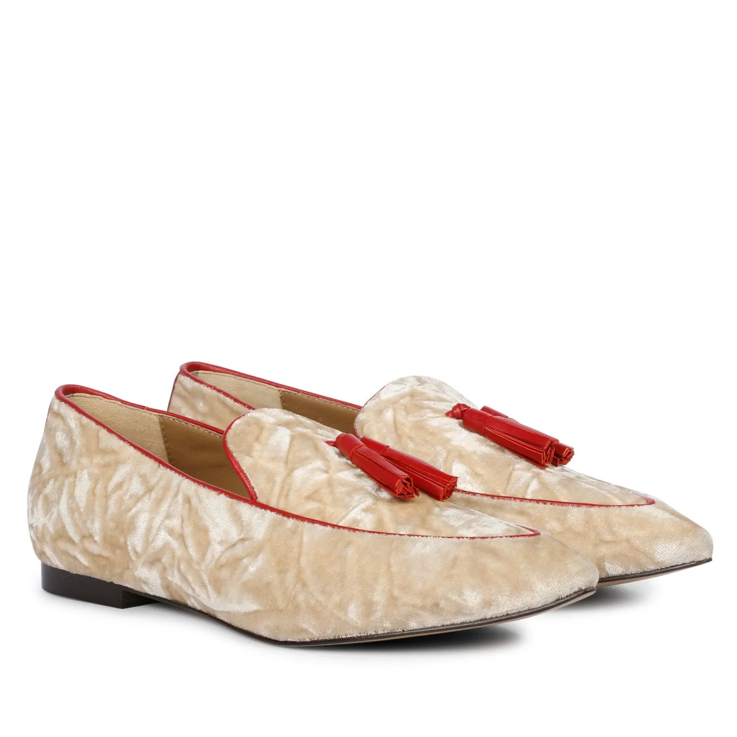 Saint Simona Cipra Velvet Tassel Moccasins