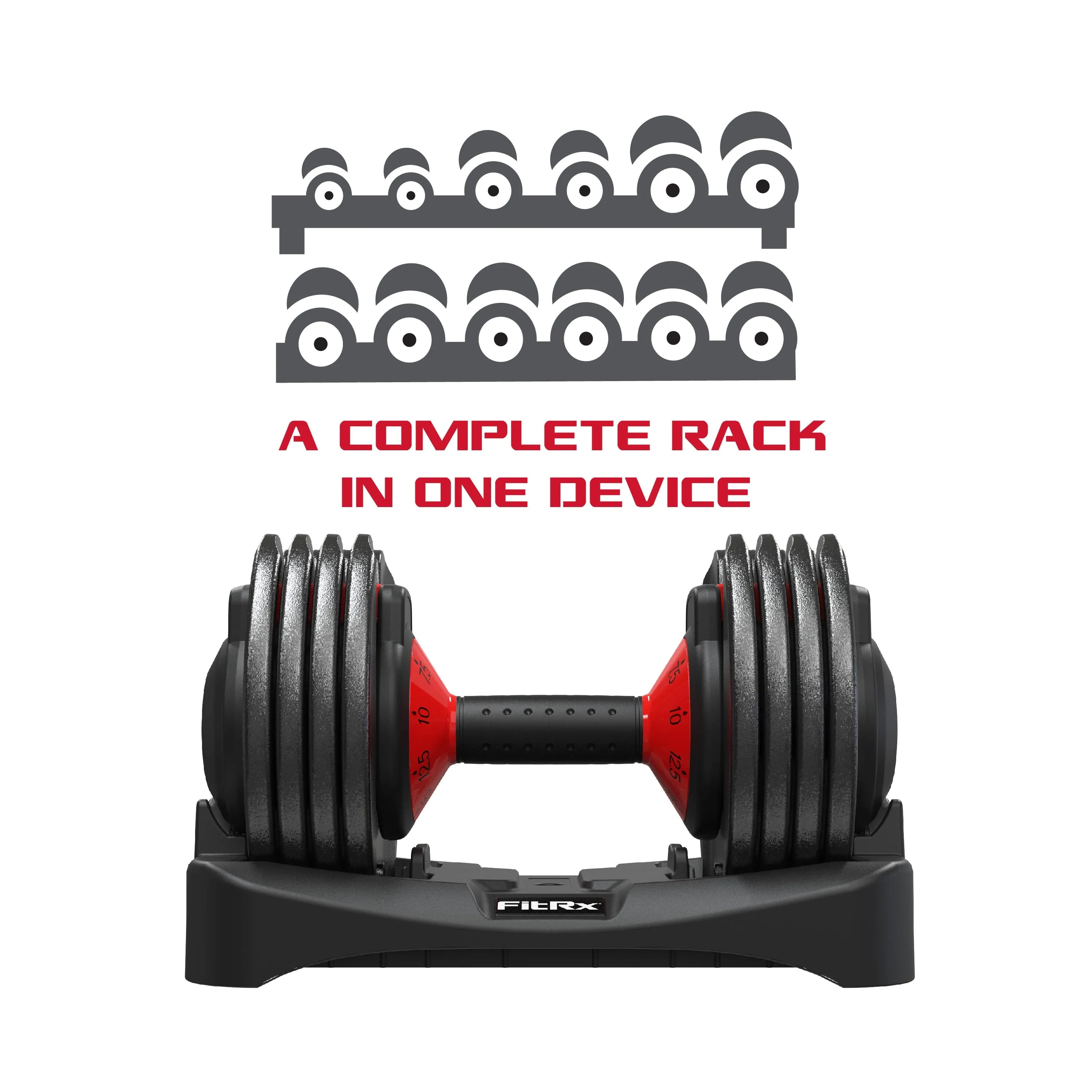 Smartbell 25 lbs 9-in-1 Adjustable Dumbbell with 2.5 lbs increments, perfect for home gym use.