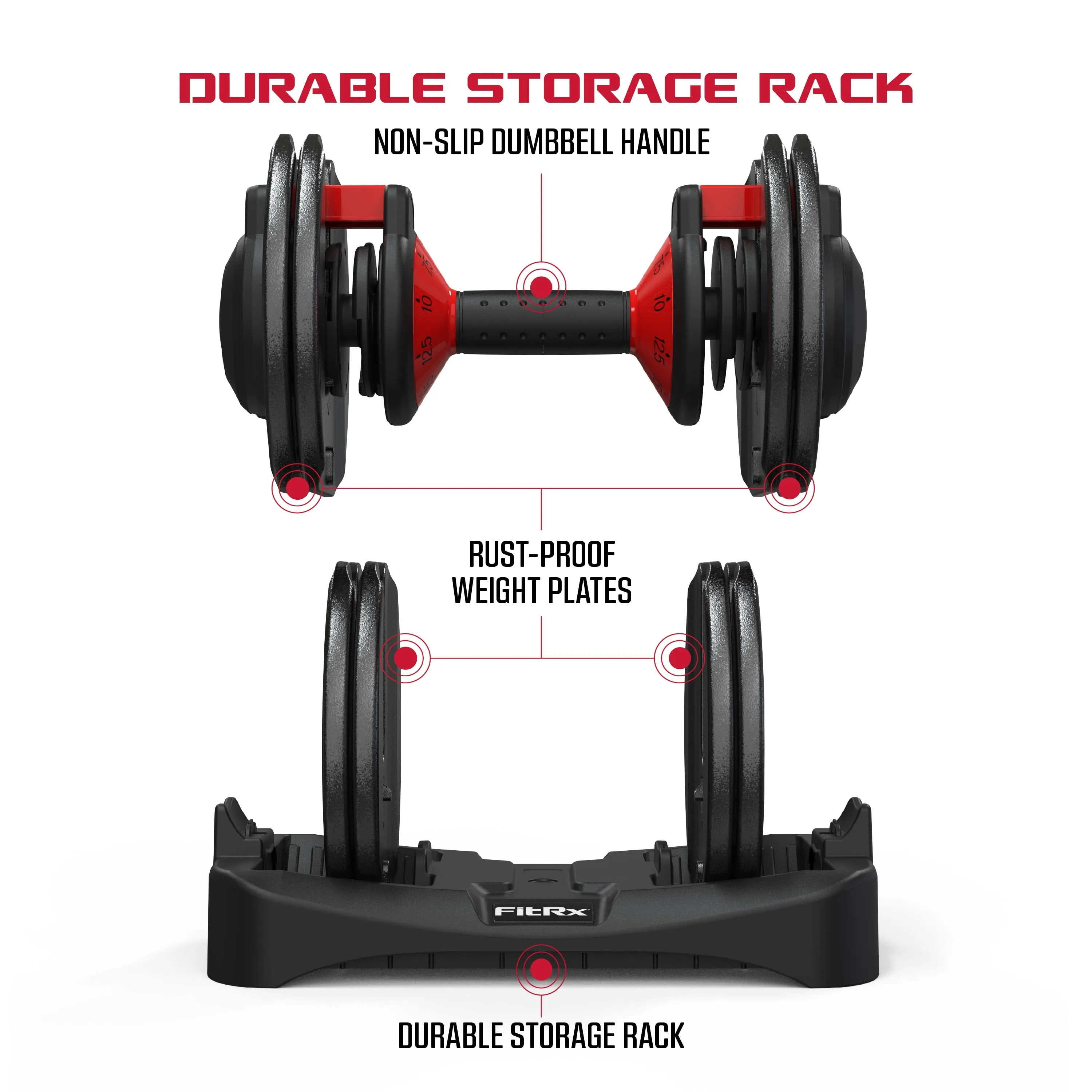 Smartbell 25 lbs 9-in-1 Adjustable Dumbbell with 2.5 lbs increments, perfect for home gym use.