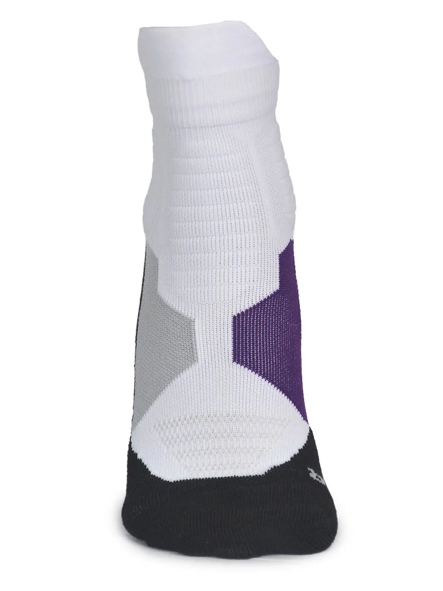 Socks - JCB - 3304 - White / Purple / Black