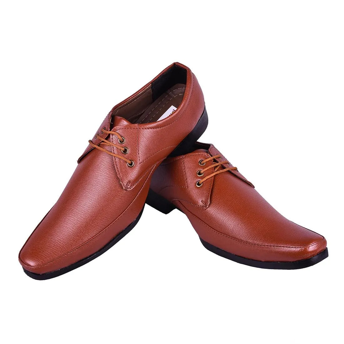 Somugi Mens Tan Formal Lace up Shoes