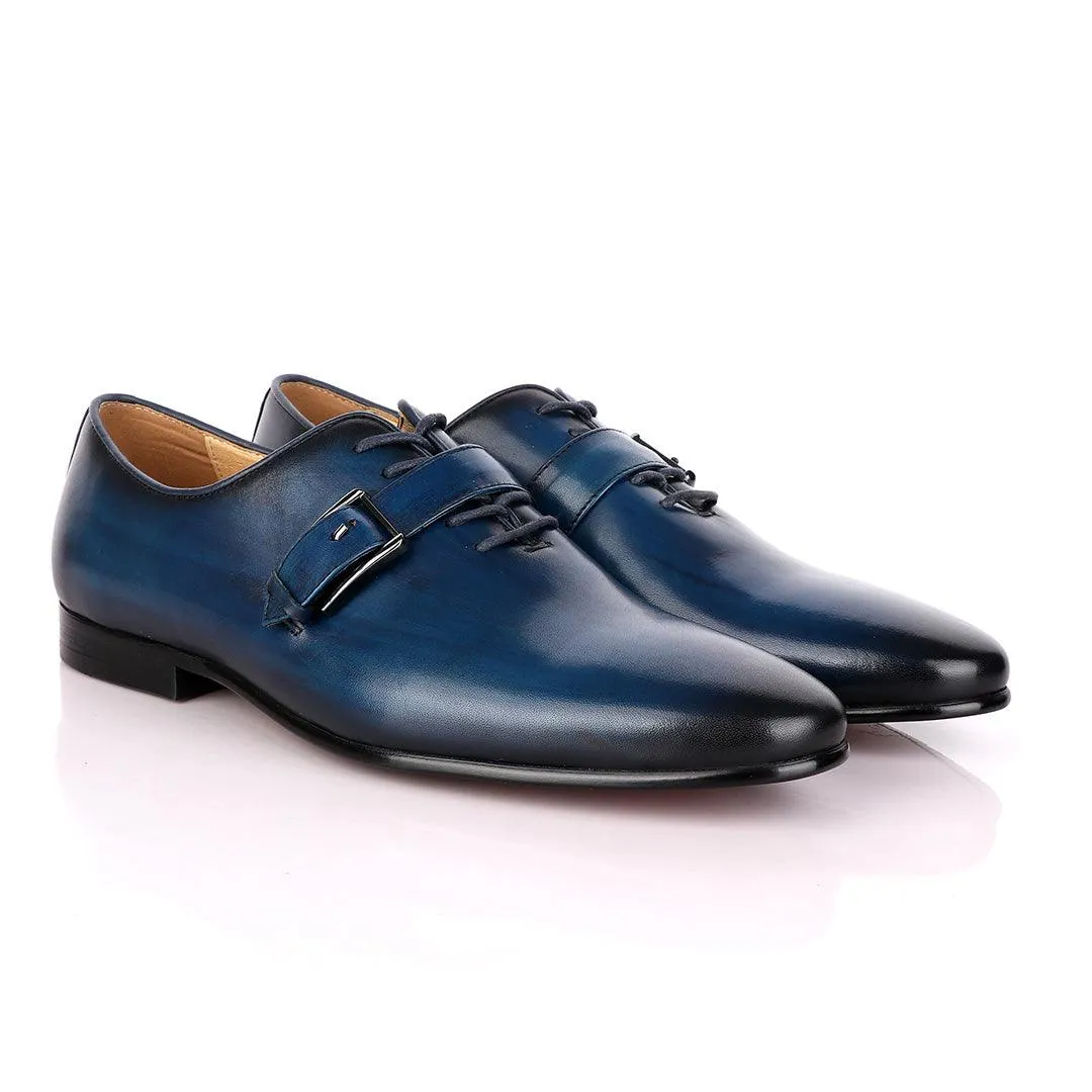 Terry Taylors Blue Lace up with Side Buckle Formal Shoe