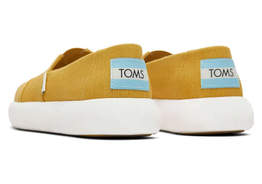 TOMS Womens Alpargata Espadrilles - Mustard