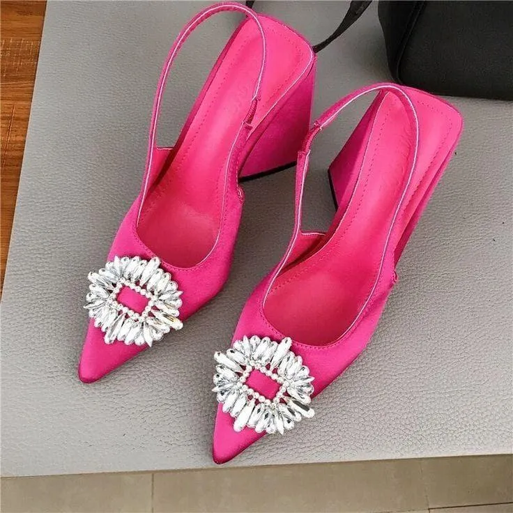 Triangle Zara Heels - (Pink)