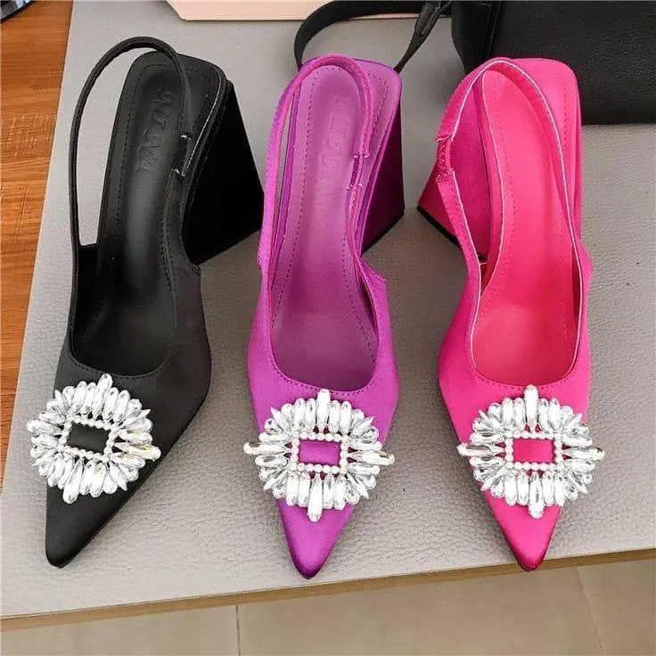 Triangle Zara Heels - (Pink)