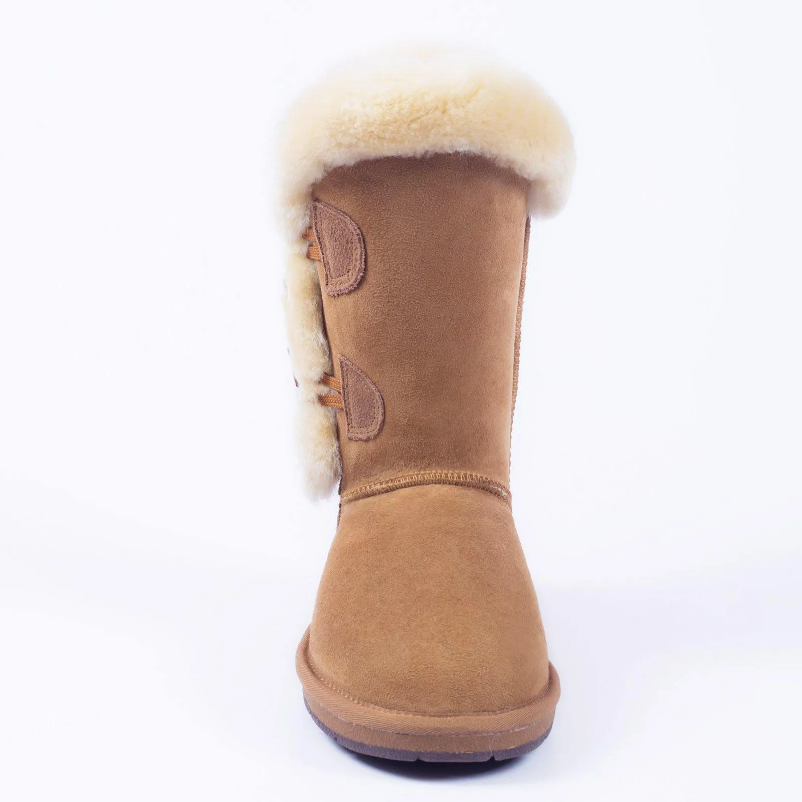 UGG Classic 2 Buttons Shark Boots Premium Australian Sheepskin Snow Boots