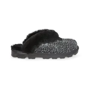 UGG Coquette Frill Black Slippers