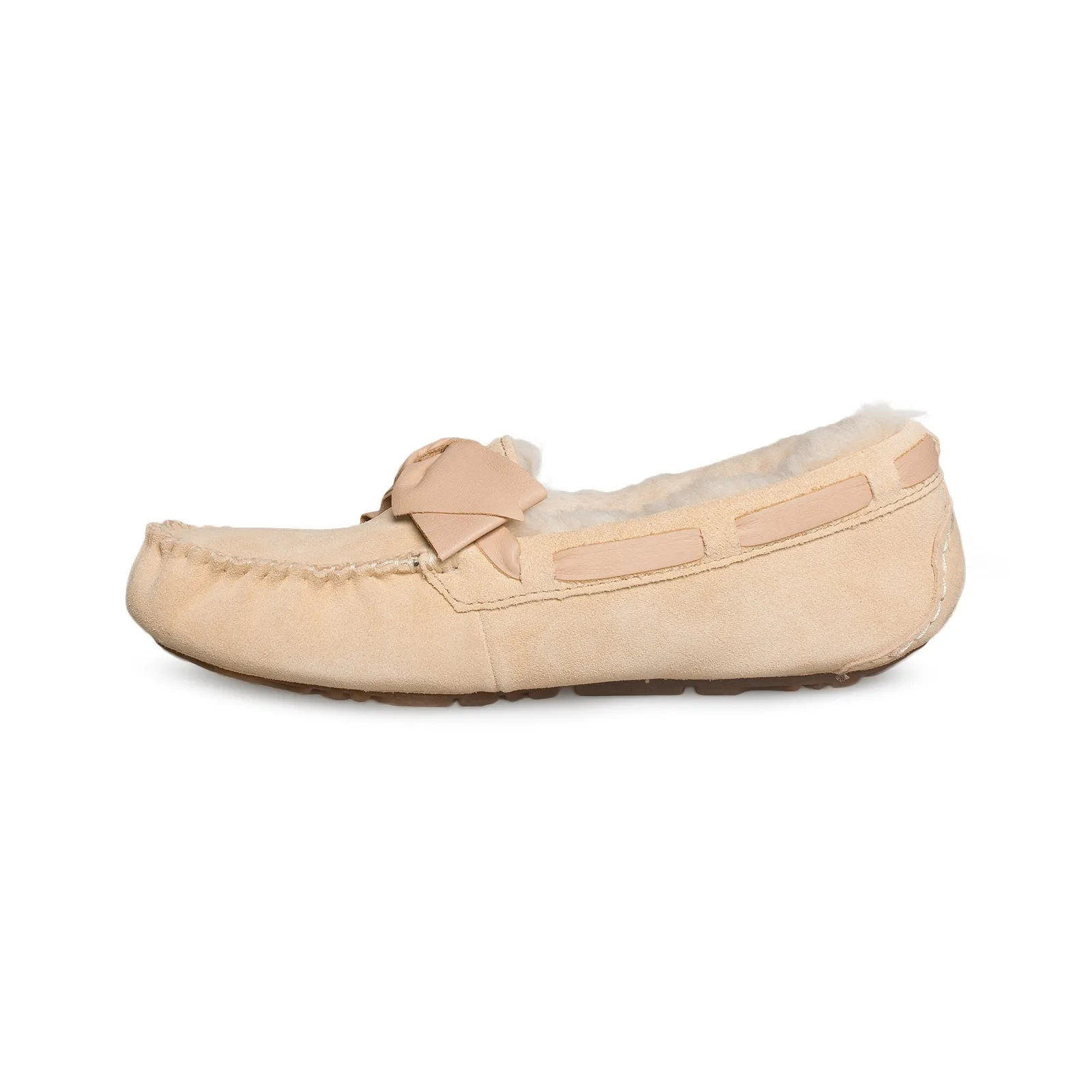 UGG Dakota Leather Bow Soft Ochre Slippers - Women's