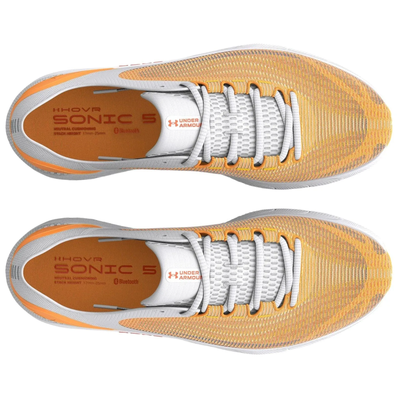 Under Armour Womens UA HOVR Sonic 5 Breeze Running Shoes - White Orange