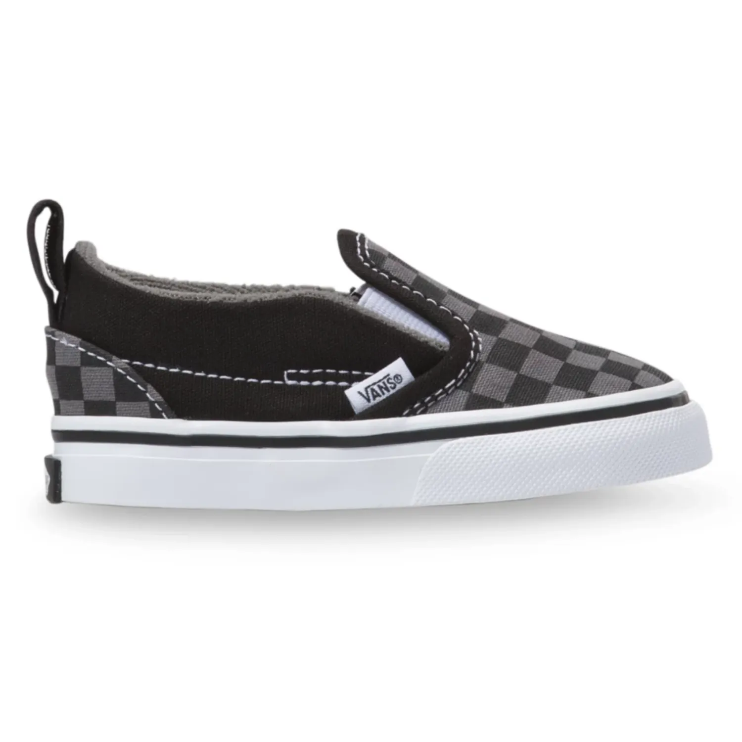 Vans Slip-On V (Checkerboard) Black/Pewter - Toddler