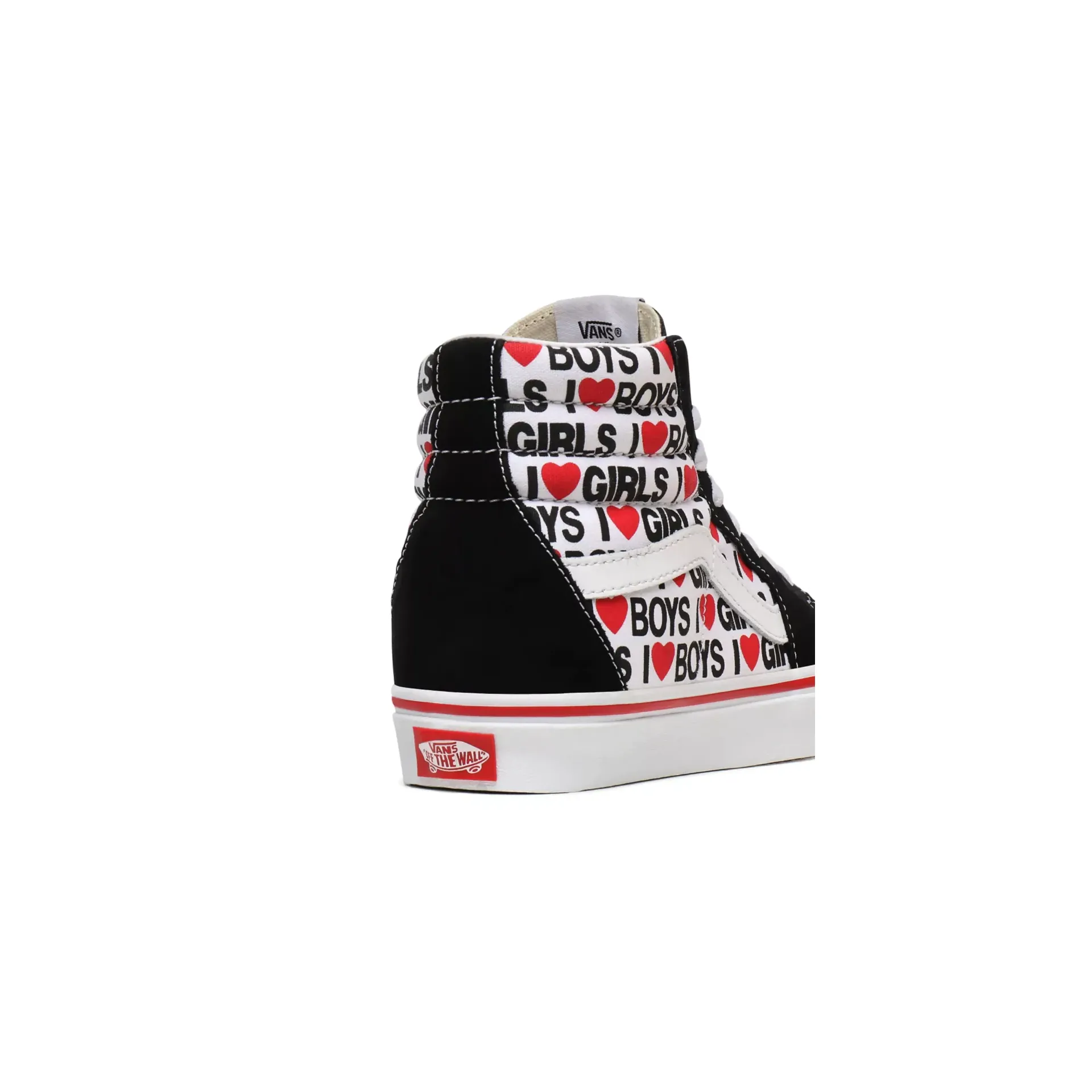 Vans Unisex I Heart SK8 Hi Shoes - Black / White / Red