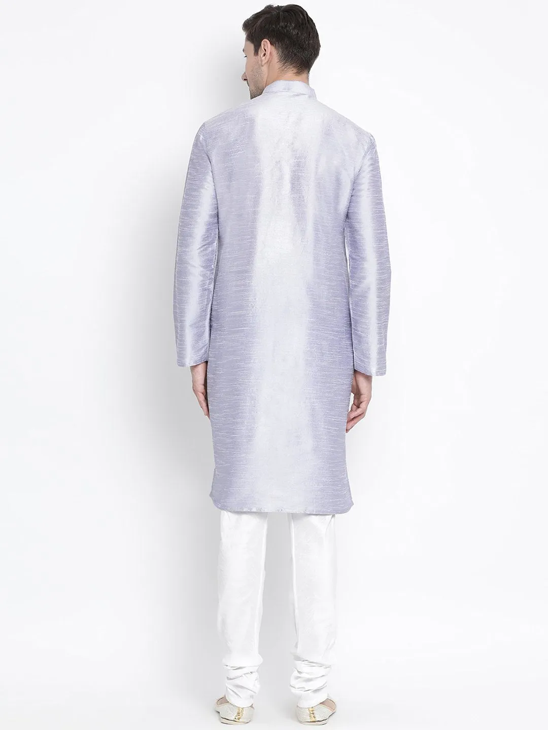 VASTRAMAY Men's Light Blue Kurta Set