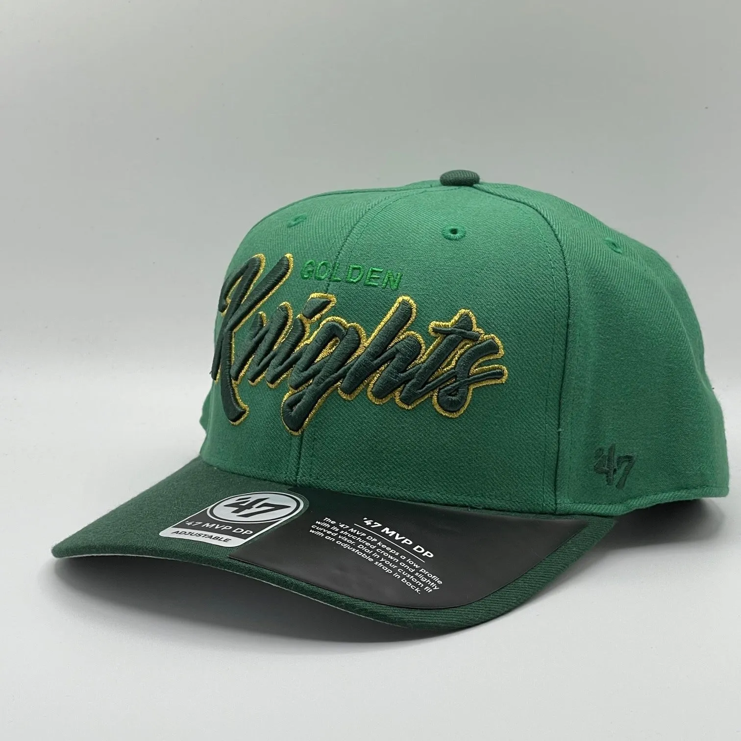 Vegas Golden Knights Exclusive Green Goblin Script Snapback Hat ***