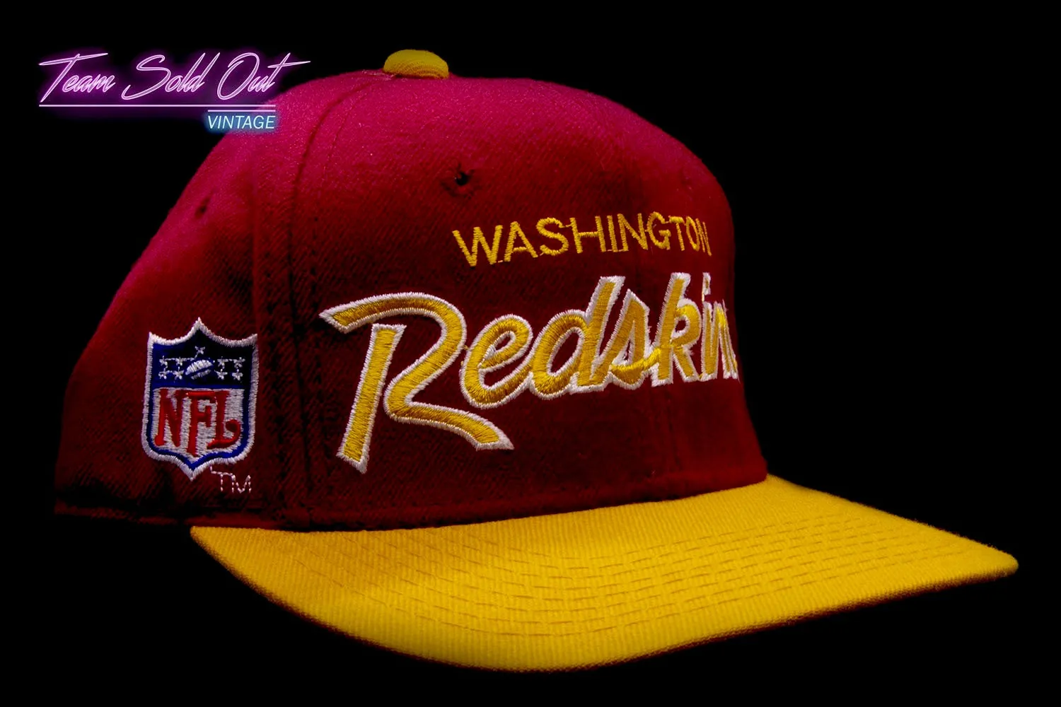 Vintage Sports Specialties The Pro Double Script Washington 6⅝ Fitted Hat NFL