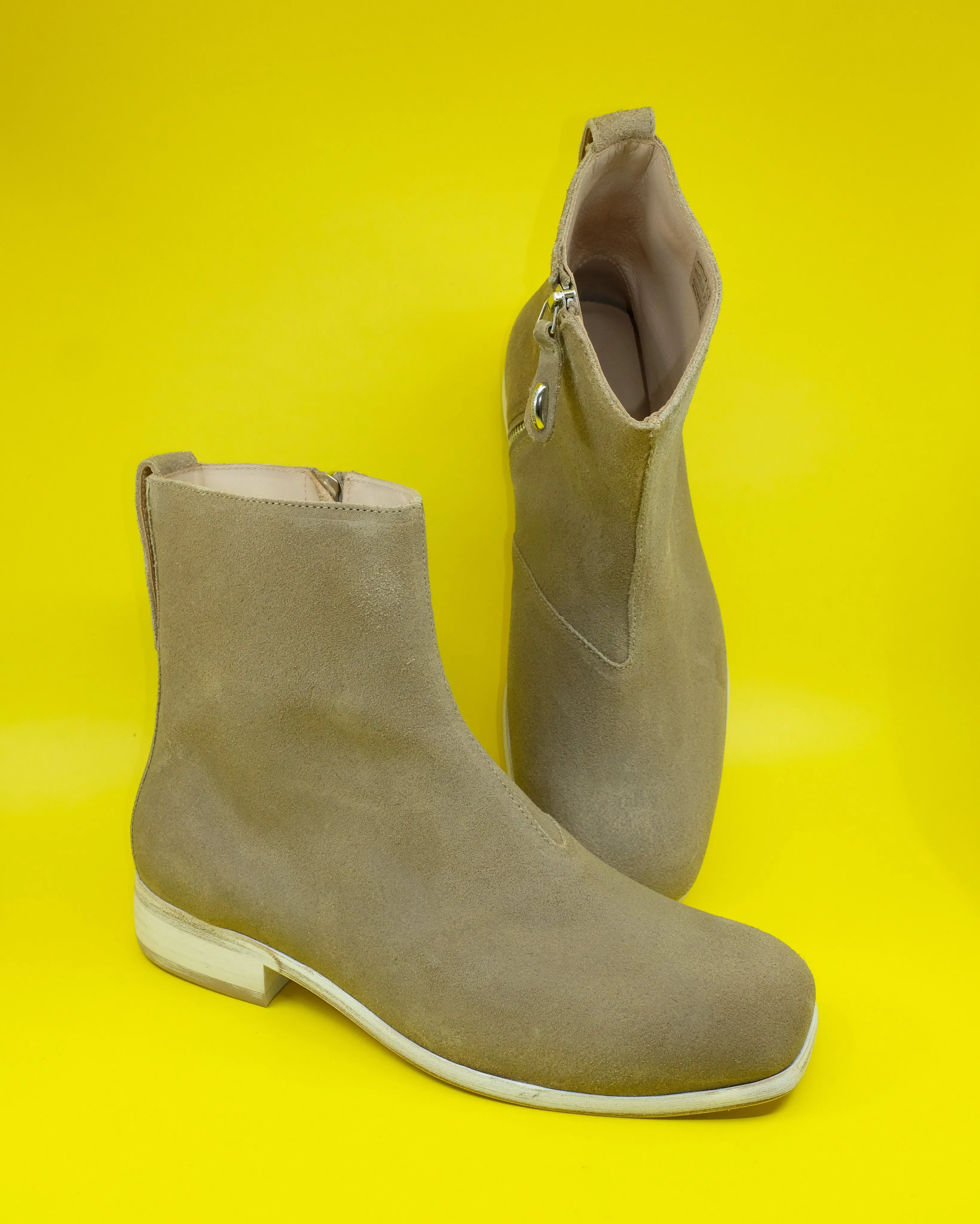 Waxy Champagne Suede Michaelis Boot