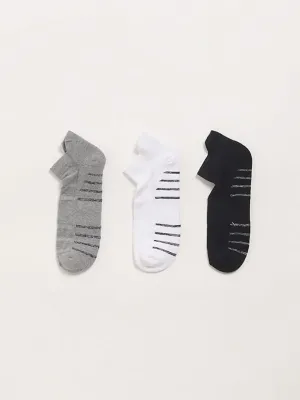 WES Lounge Multicolour Cotton Blend Trainer Socks - Pack of 3