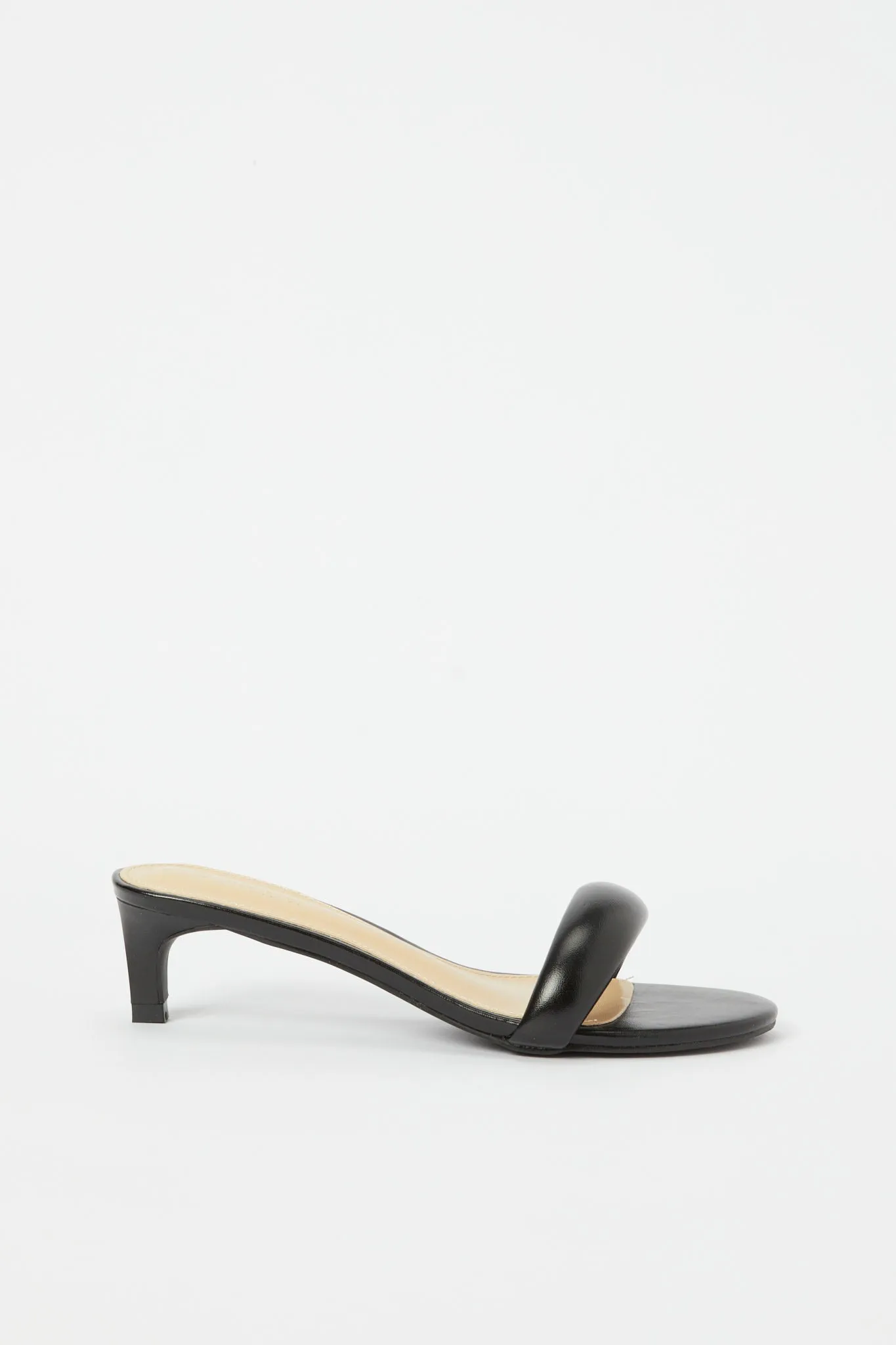 Women Black Padded Mule