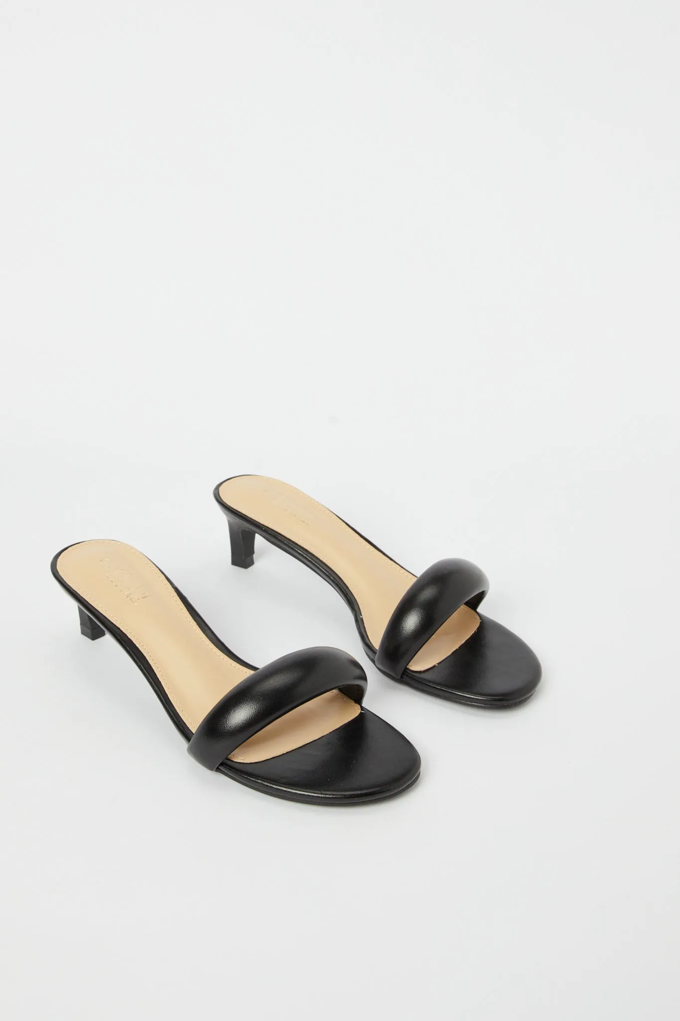 Women Black Padded Mule