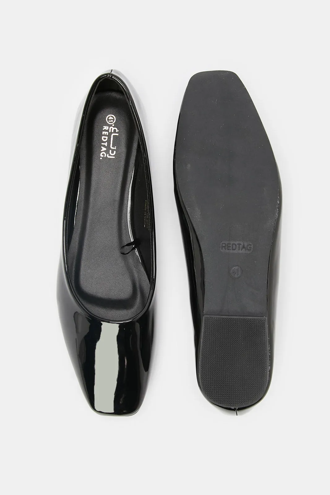 Women Black Patent Ballerina