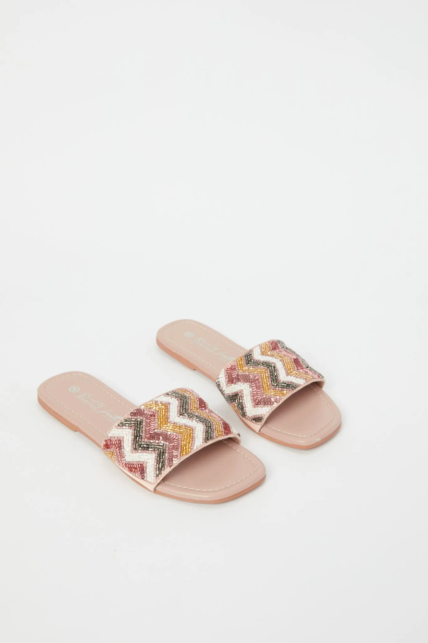 Women Pink Embllished Mule