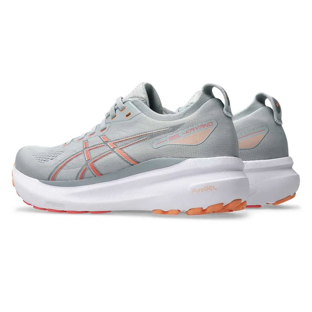 Women's Gel-Kayano 31 Running Shoe - Piedmont Grey/Papaya - Regular (B)